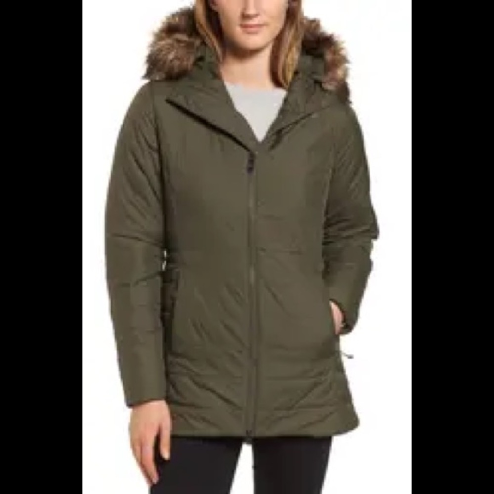 North Face Water Resistant Jacket w/Faux Fur - Picture 1 of 8